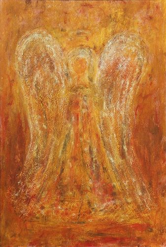 Anděl, 25 x 40 cm, reprodukce na plátně