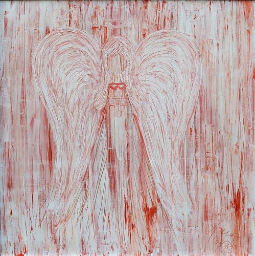 Anděl, 50 x 50 cm, reprodukce na plátně