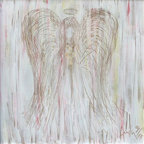 Anděl, 50 x 50 cm, reprodukce na plátně
